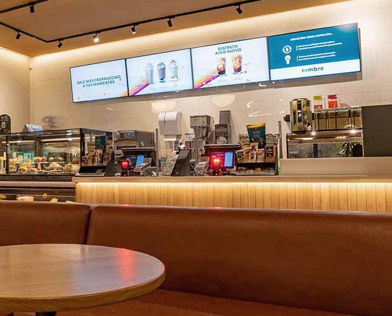 Starbucks uses Dex Manager to manage screens in its stores in Chile