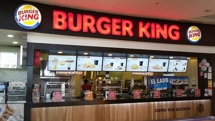 Digital signage at Burger King